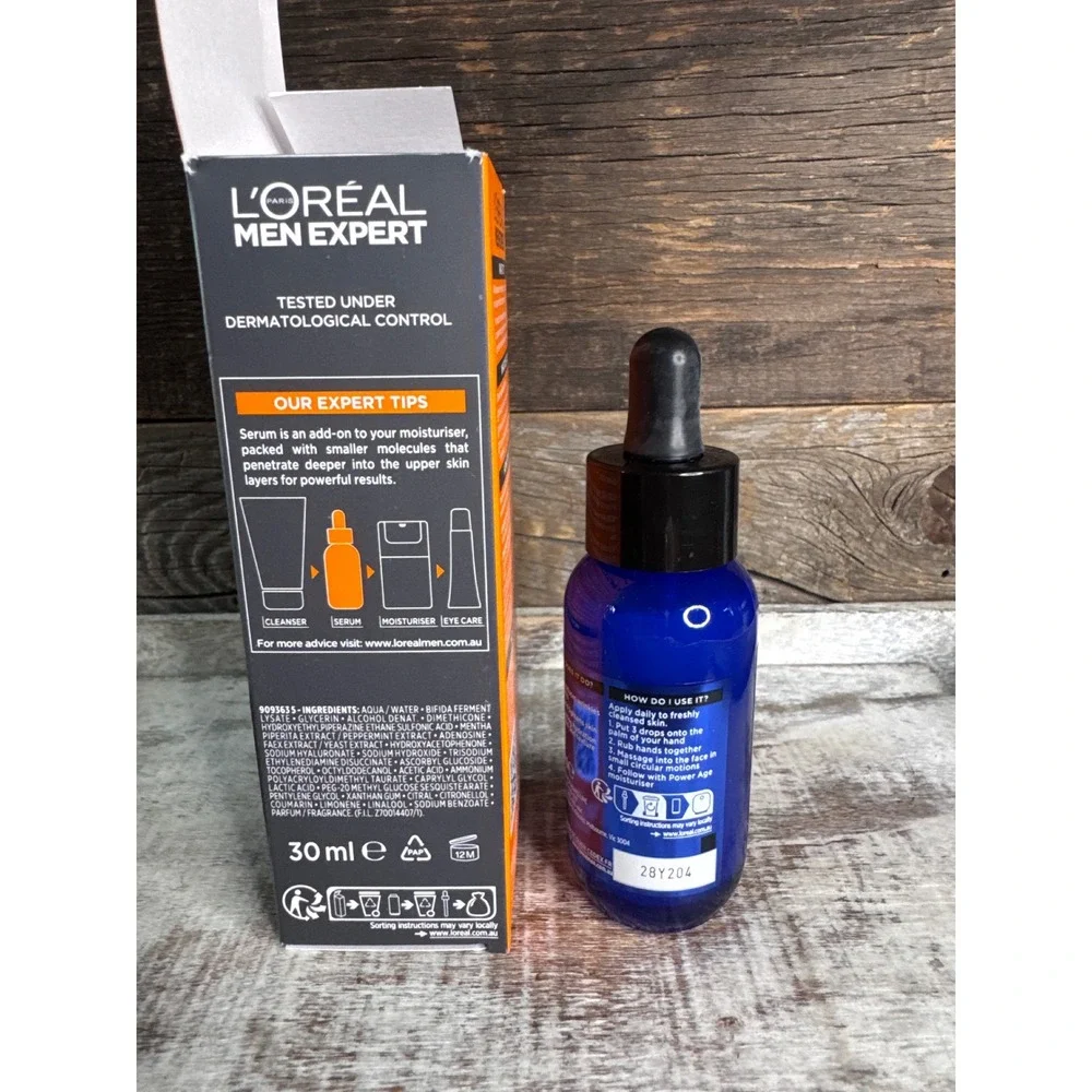 Loreal Men Expert Power Age Multi-Action Serum | Hyaluronic Acid | MSRP $22